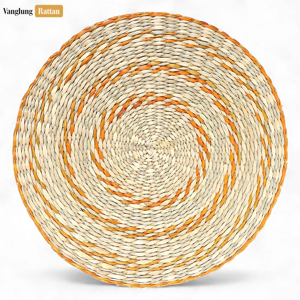 Rattan Export Round Shape Handicraft Seagrass Placemat for Decoration - REX-UP072001