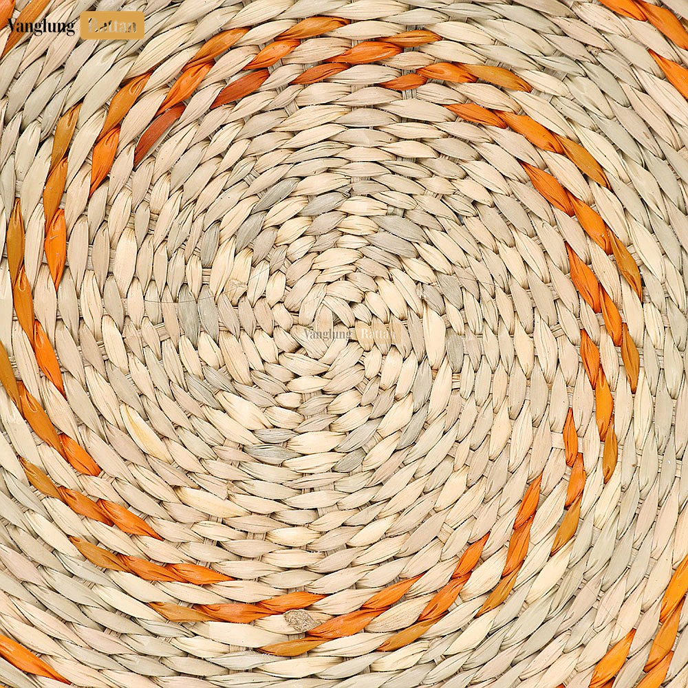 Rattan Export Round Shape Handicraft Seagrass Placemat for Decoration - REX-UP072001