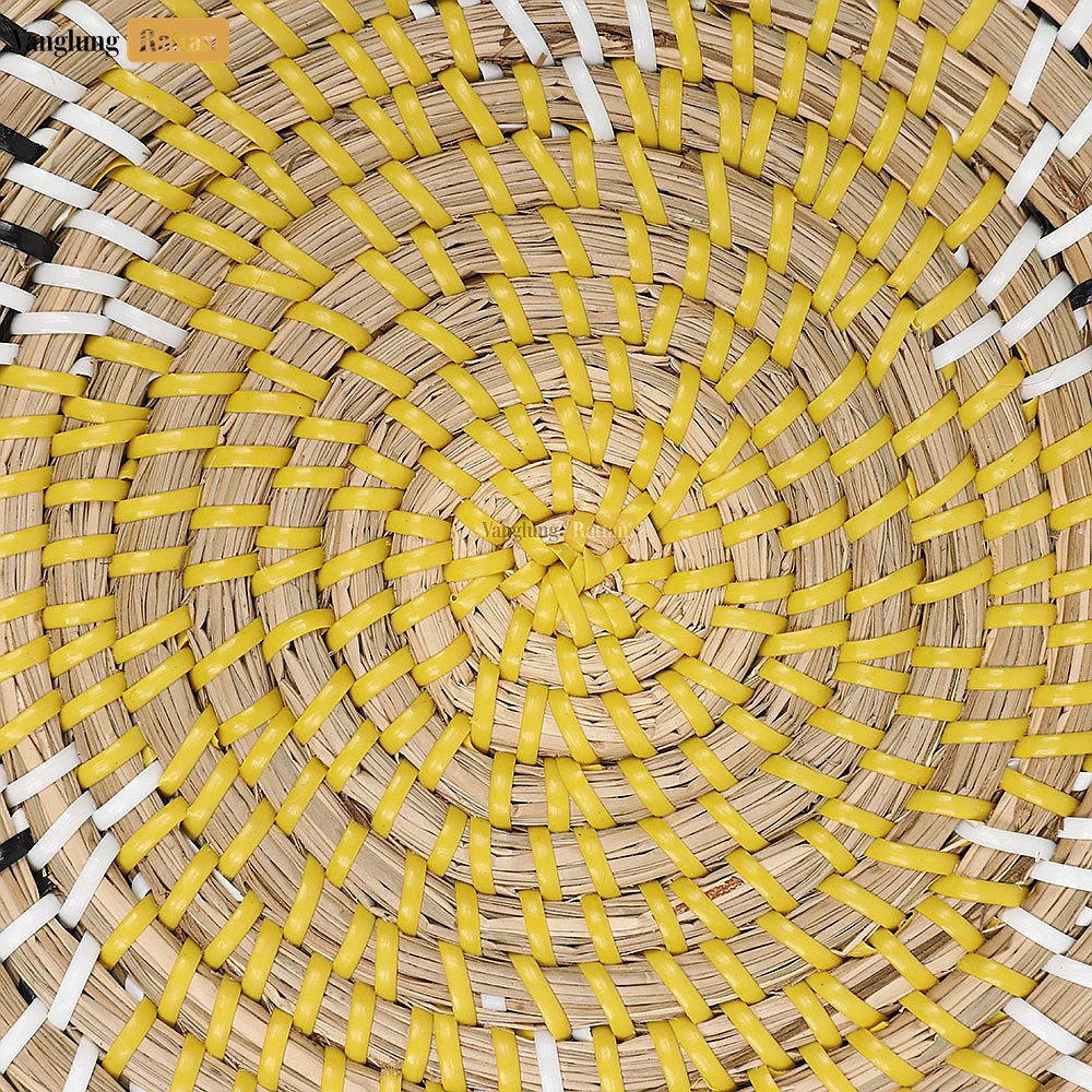 Rattan Export Flower Center Spiral Round Handicraft Seagrass Placemat for Dinner Decoration - REX-UP071004