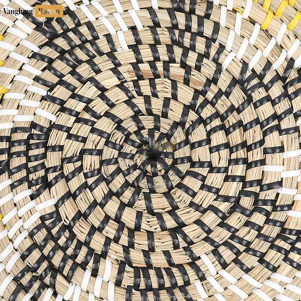 Rattan Export Flower Center Spiral Round Handicraft Seagrass Placemat for Dinner Decoration - REX-UP071003