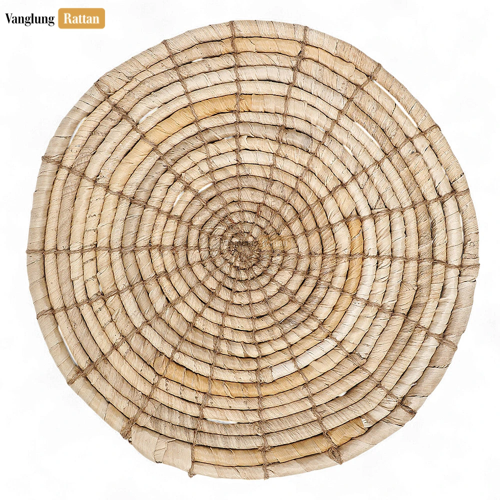 Rattan Export Spiral Round Handwoven Seagrass Placemat for Decoration - REX-UP071002-4