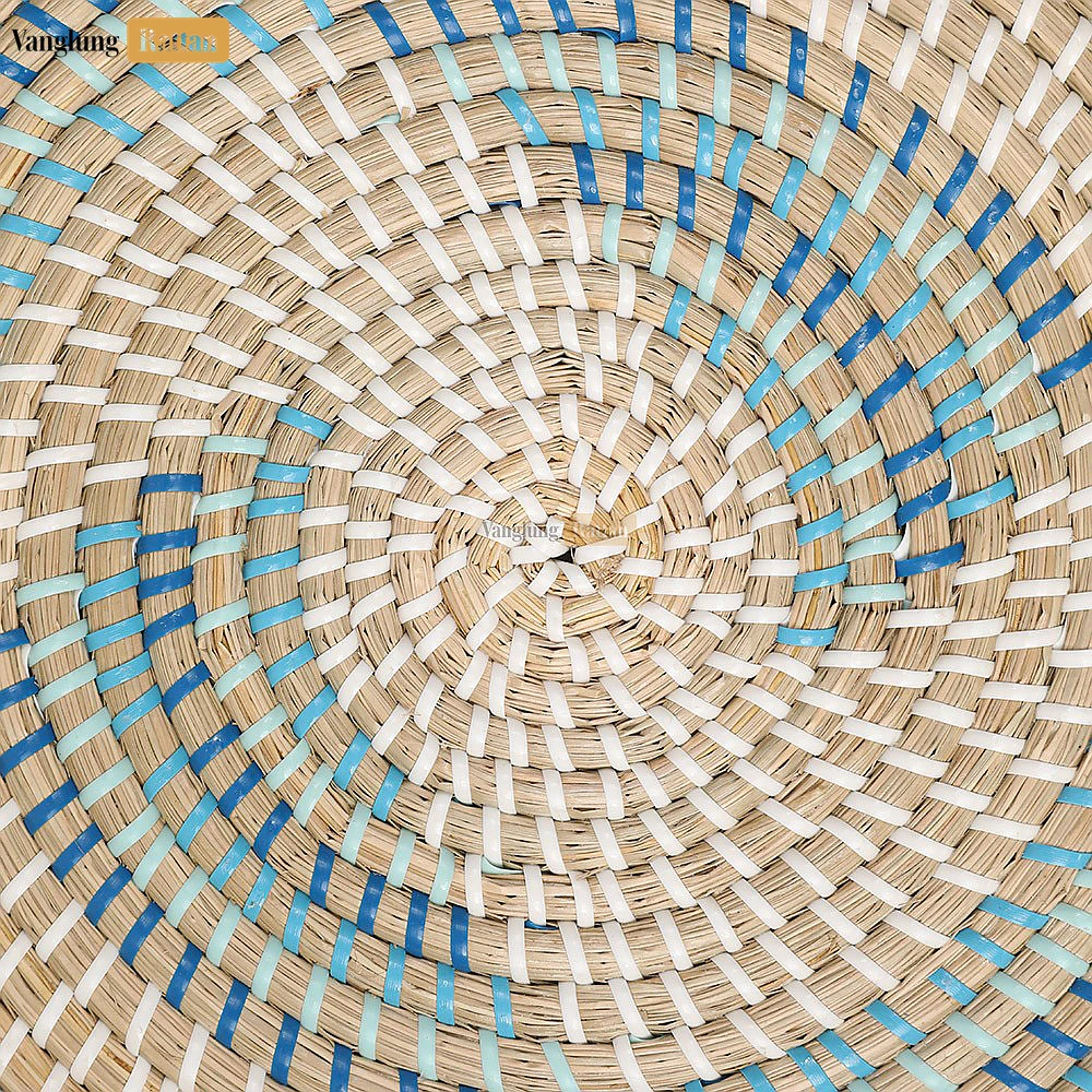 Rattan Export New Design Spiral Round Handwoven Seagrass Placemat for Decoration - REX-UP071002-3