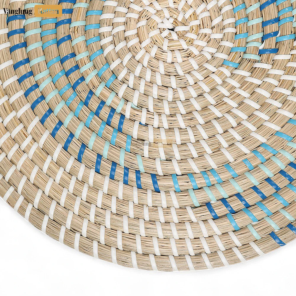 Rattan Export New Design Spiral Round Handwoven Seagrass Placemat for Decoration - REX-UP071002-3