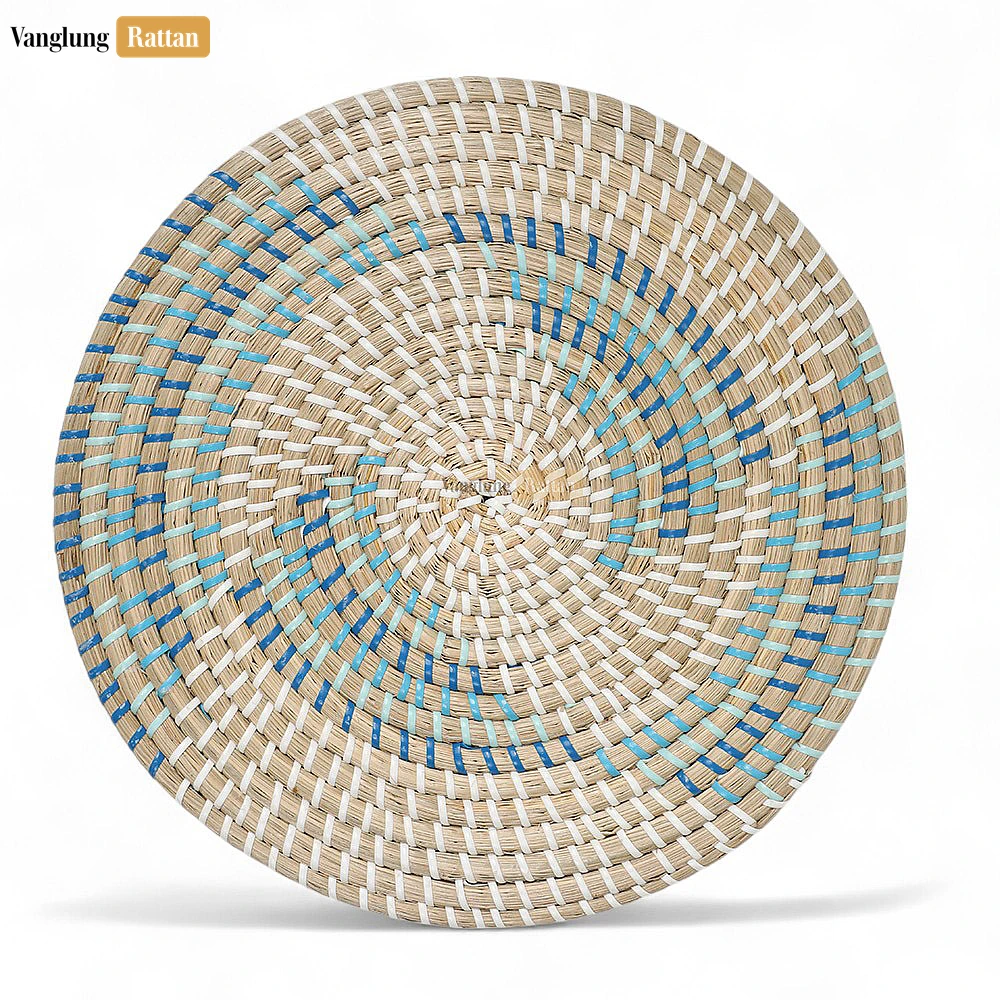 Rattan Export New Design Spiral Round Handwoven Seagrass Placemat for Decoration - REX-UP071002-3