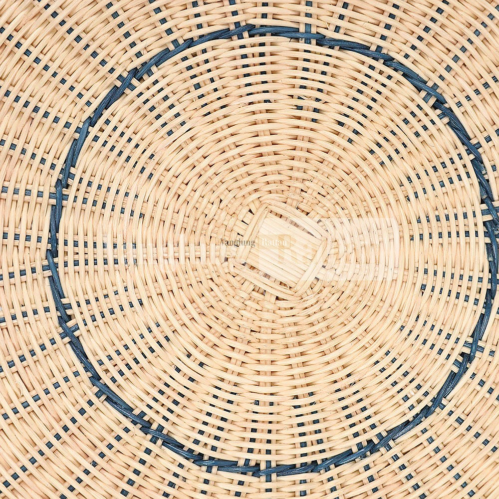 Rattan Export Light Brown Eco Friendly Round Rattan Placemat for Dinner Decoration - REX-UP032007