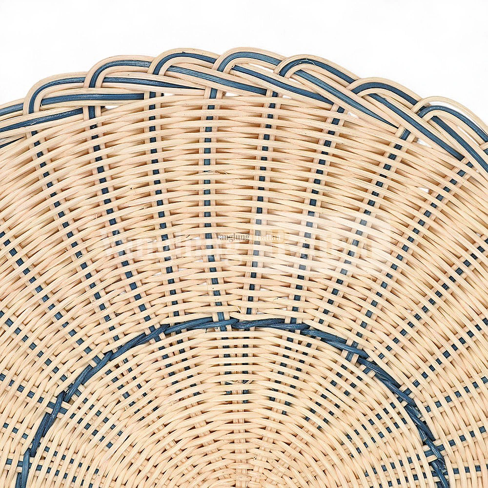 Rattan Export Light Brown Eco Friendly Round Rattan Placemat for Dinner Decoration - REX-UP032007