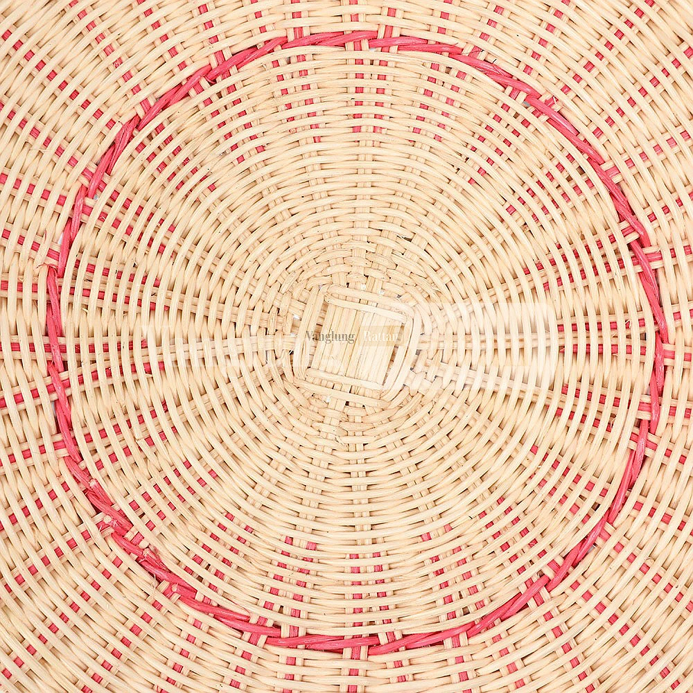 Rattan Export Light Brown Eco Friendly Round Rattan Placemat for Dinner Decoration - REX-UP032007