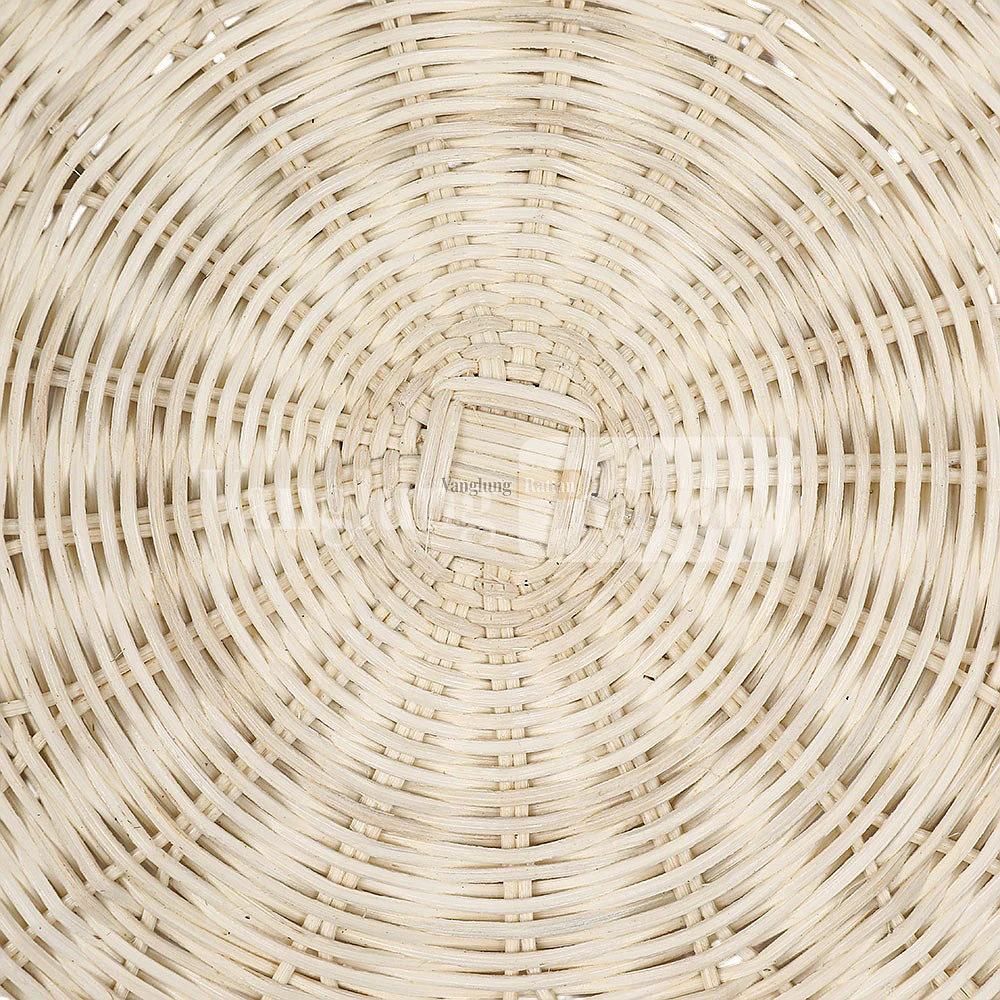 Rattan Export Natural White Handicraft Flower Core Rattan Placemat for Decoration - REX-UP054010