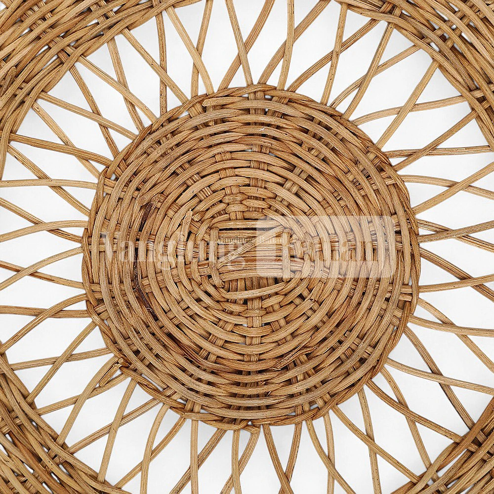 Rattan Export Natural Brown Handwoven Creative Flower Core Rattan Placemat for Decoration - REX-UP054008