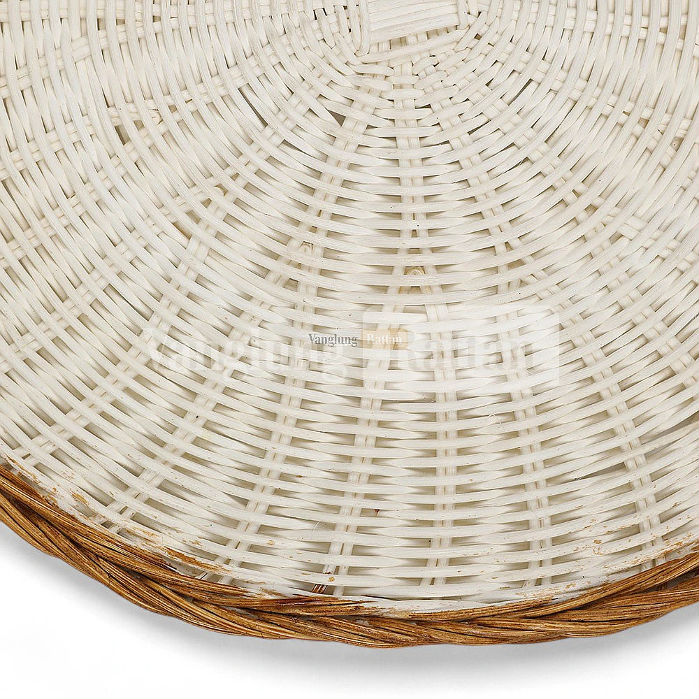 Rattan Export White Wash High Quality Handwoven Round Core Rattan Placemat - REX-UP054006