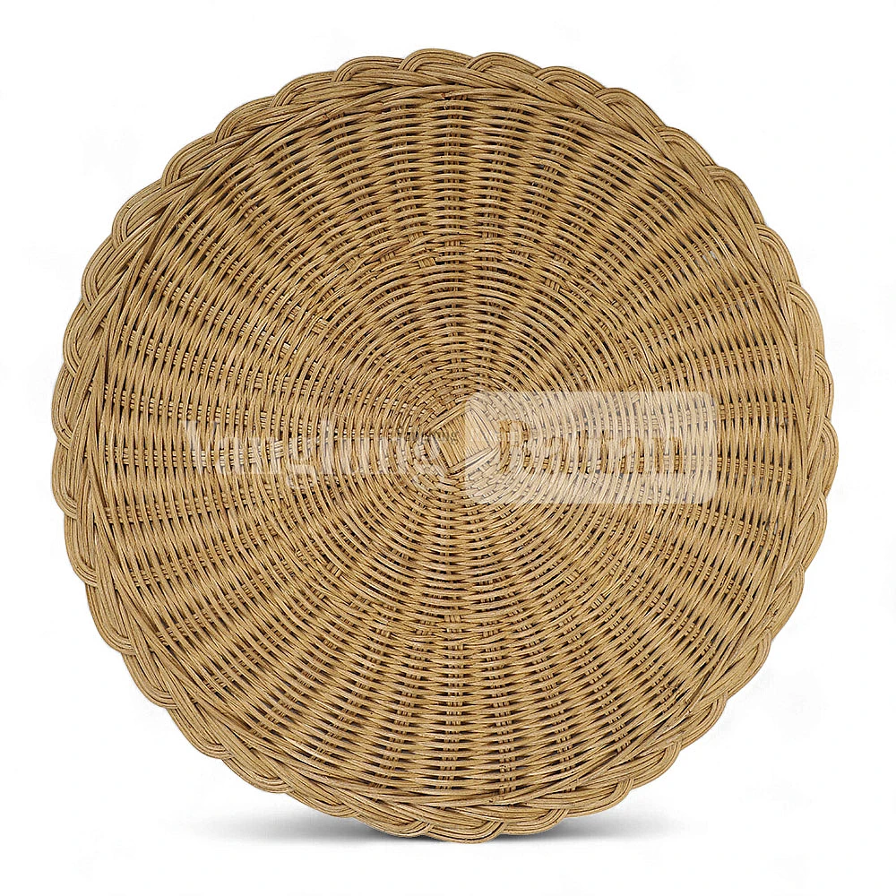 Rattan Export Natural Brown Handwoven Round Core Rattan Placemat for Dinner Decoration - REX-UP054005