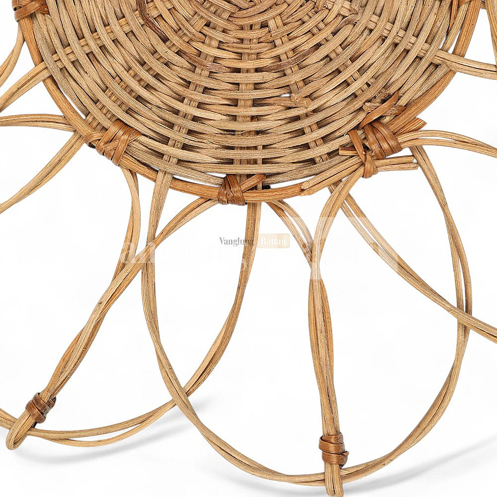 Rattan Export Brown Handicraft Flower Core Rattan Placemat for Decoration - REX-UP054004