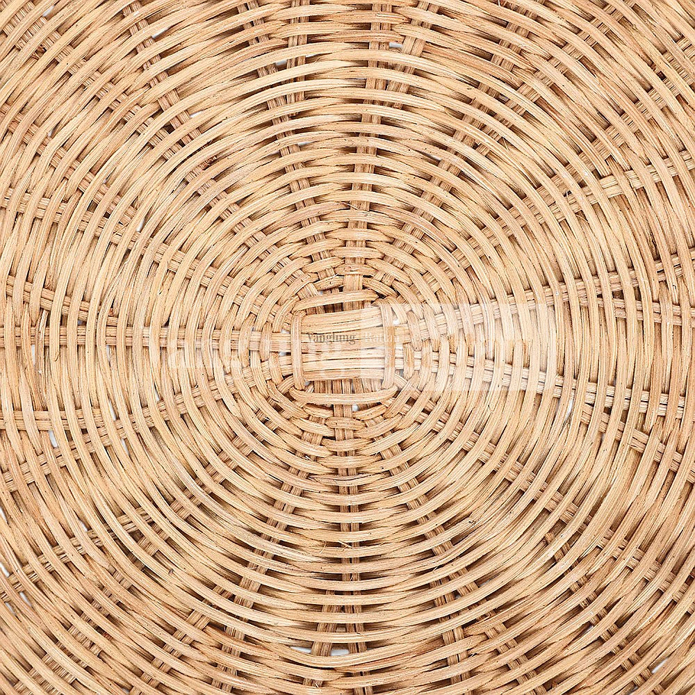 Rattan Export Light Brown Handwoven Flower Core Rattan Placemat for Decoration - REX-UP054003