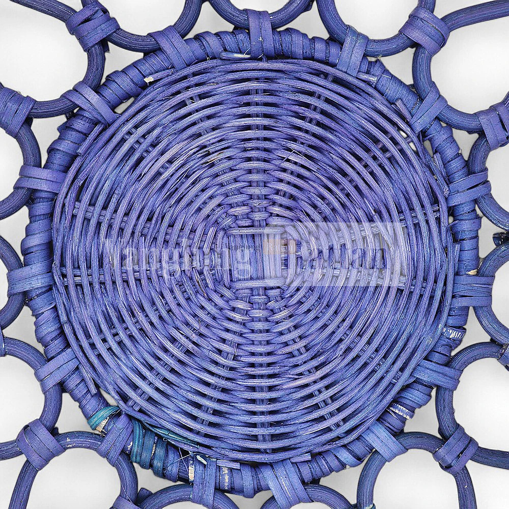 Rattan Export Slate Blue Handwoven Core Rattan Placemat for Dinner Decoration - REX-UP053007