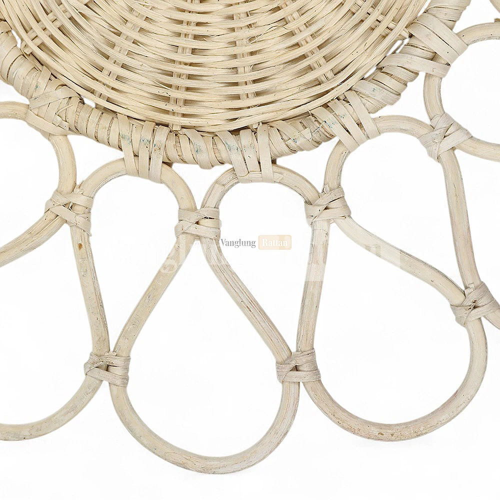 Rattan Export Natural White Handwoven Flower Core Rattan Dinner Decoration - REX-UP053003-9