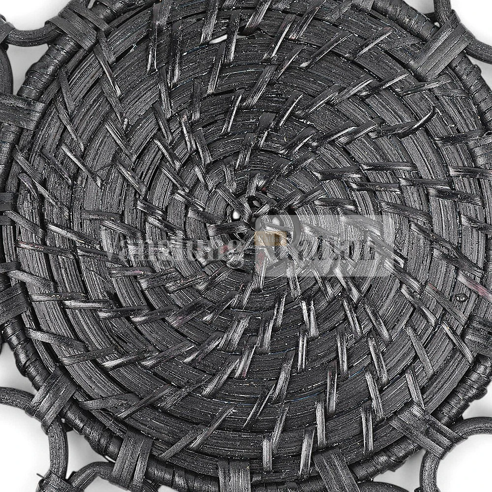 Rattan Export Black Handicraft Creative Flower Core Rattan Placemat Decoration - REX-UP053002-3