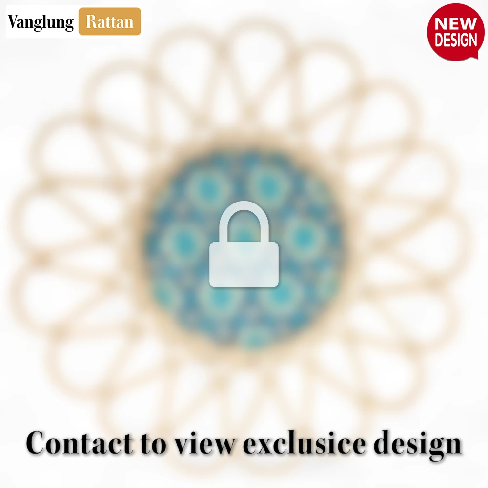 Rattan Export Natural Handicraft Flower Bamboo Rattan Placemat Decoration - REX-UP053001-2