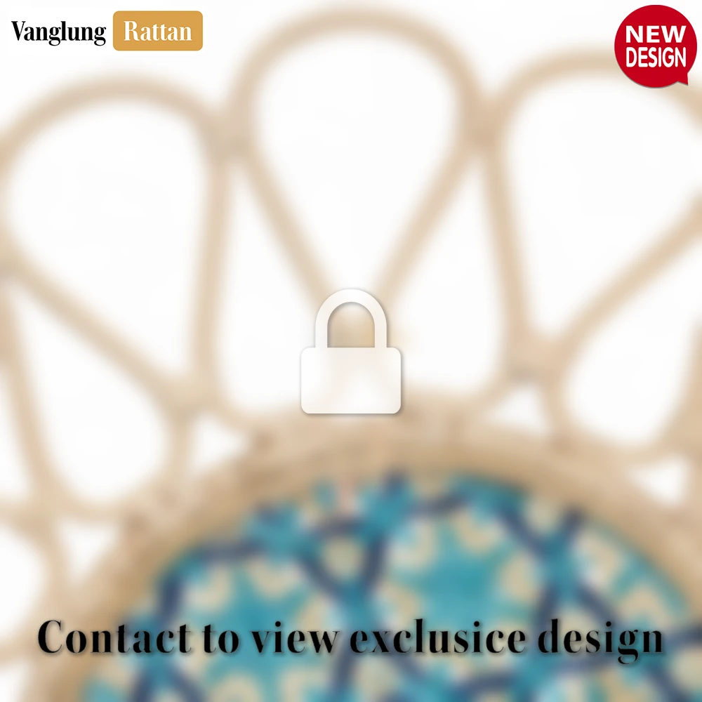 Rattan Export Natural Handicraft Flower Bamboo Rattan Placemat Decoration - REX-UP053001-2