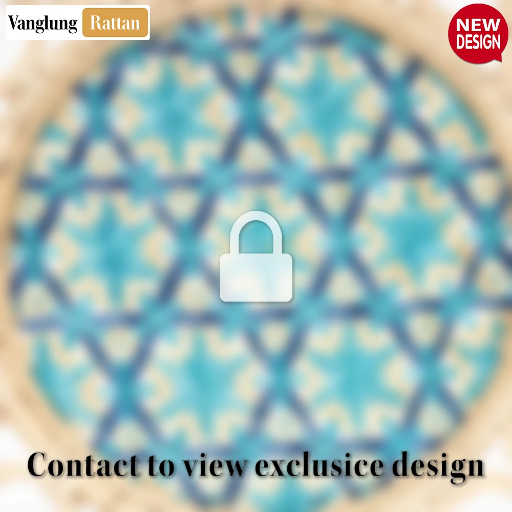 Rattan Export Natural Handicraft Flower Bamboo Rattan Placemat Decoration - REX-UP053001-2