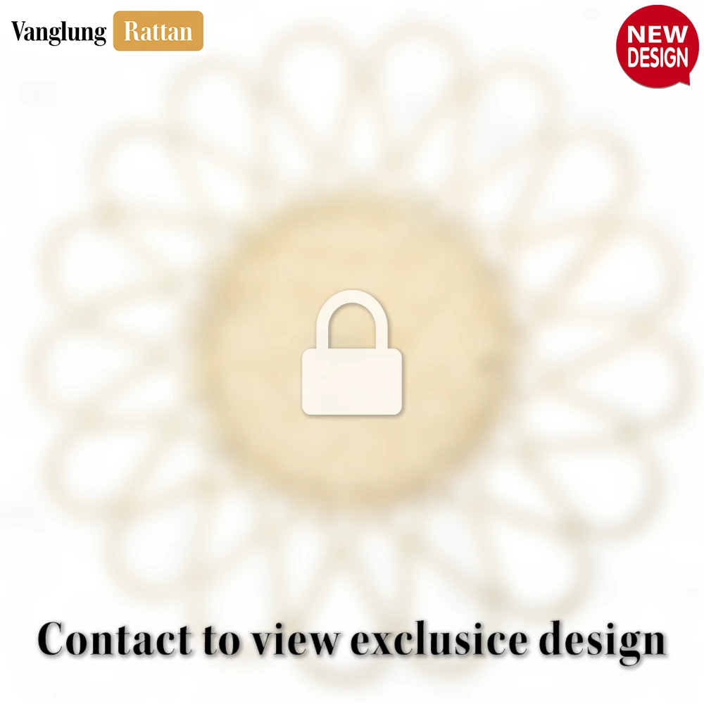 Rattan Export Natural Handwoven Flower Bamboo Rattan Placemat for Decoration - REX-UP053001-1
