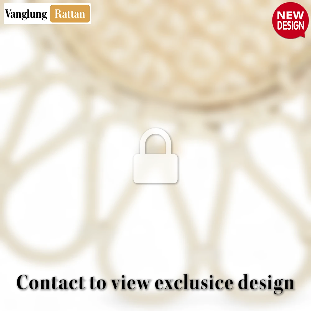 Rattan Export Natural Handwoven Flower Bamboo Rattan Placemat for Decoration - REX-UP053001-1