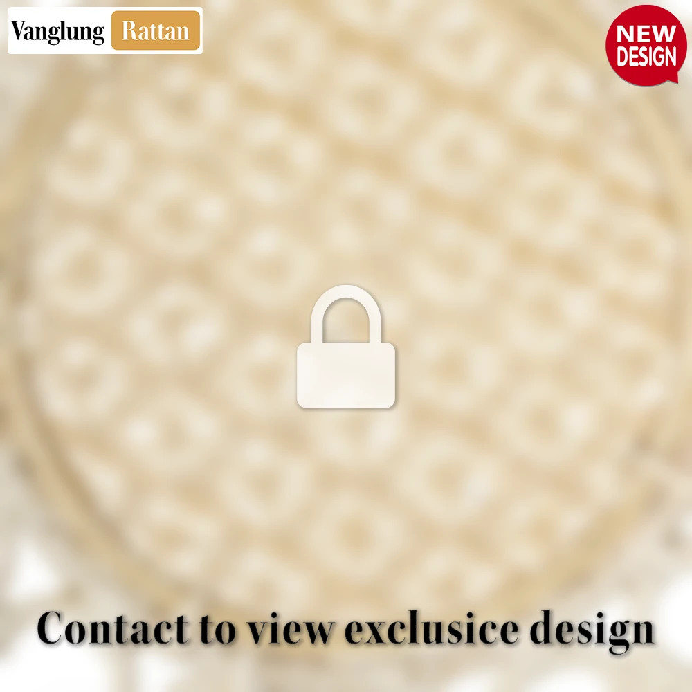 Rattan Export Natural Handwoven Flower Bamboo Rattan Placemat for Decoration - REX-UP053001-1