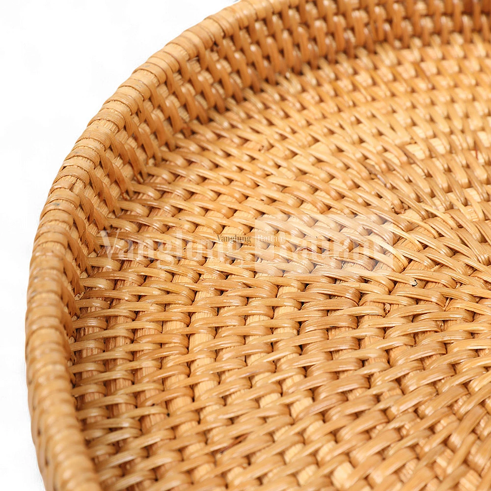 Rattan Export Light Brown Handicraft Oval Rattan Serving Tray - REX-STOV011001