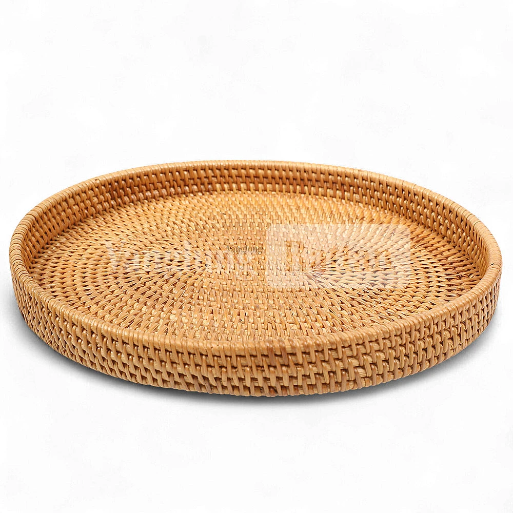 Rattan Export Light Brown Handicraft Oval Rattan Serving Tray - REX-STOV011001