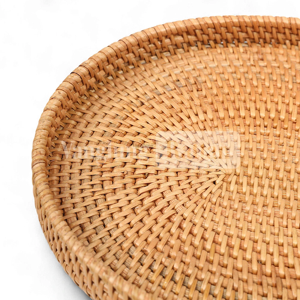 Rattan Export Light Brown Handicraft Oval Rattan Serving Tray - REX-STOV011001