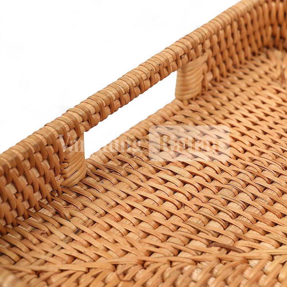 Rattan Export Brown Natural Handle Rattan Serving Tray - REX-STCN011001