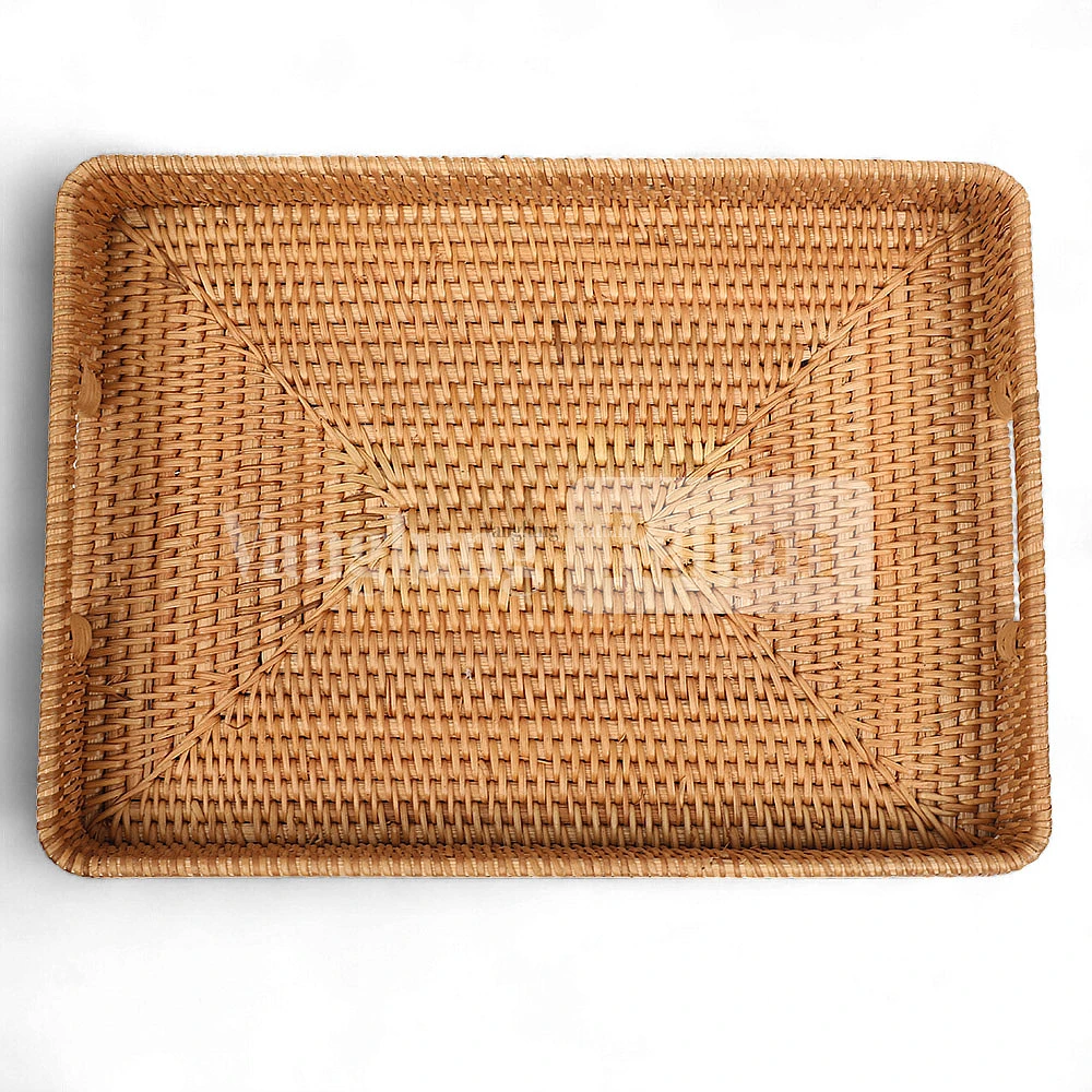 Rattan Export Brown Natural Handle Rattan Serving Tray - REX-STCN011001