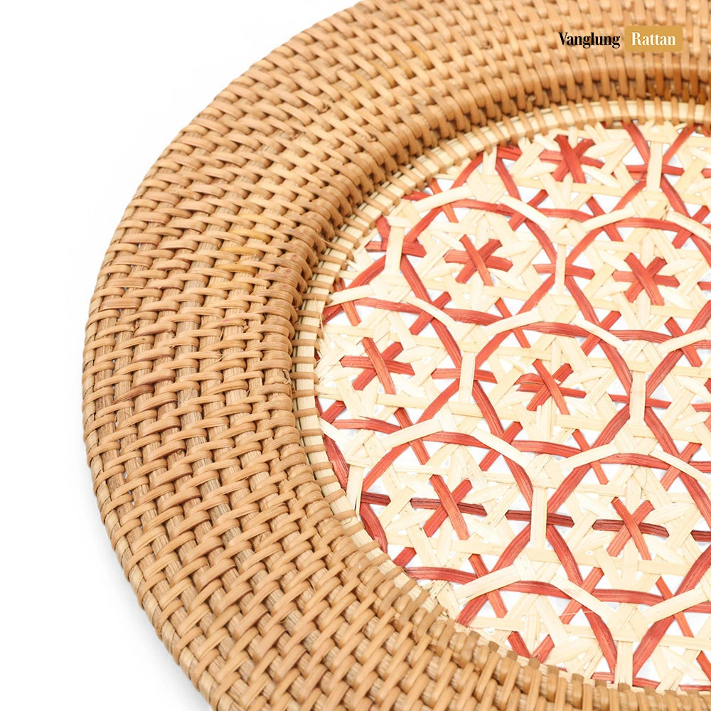 Rattan Export New Decoration Honeycomb Brown Straw Rattan Charger Underplate - REX-UP011021