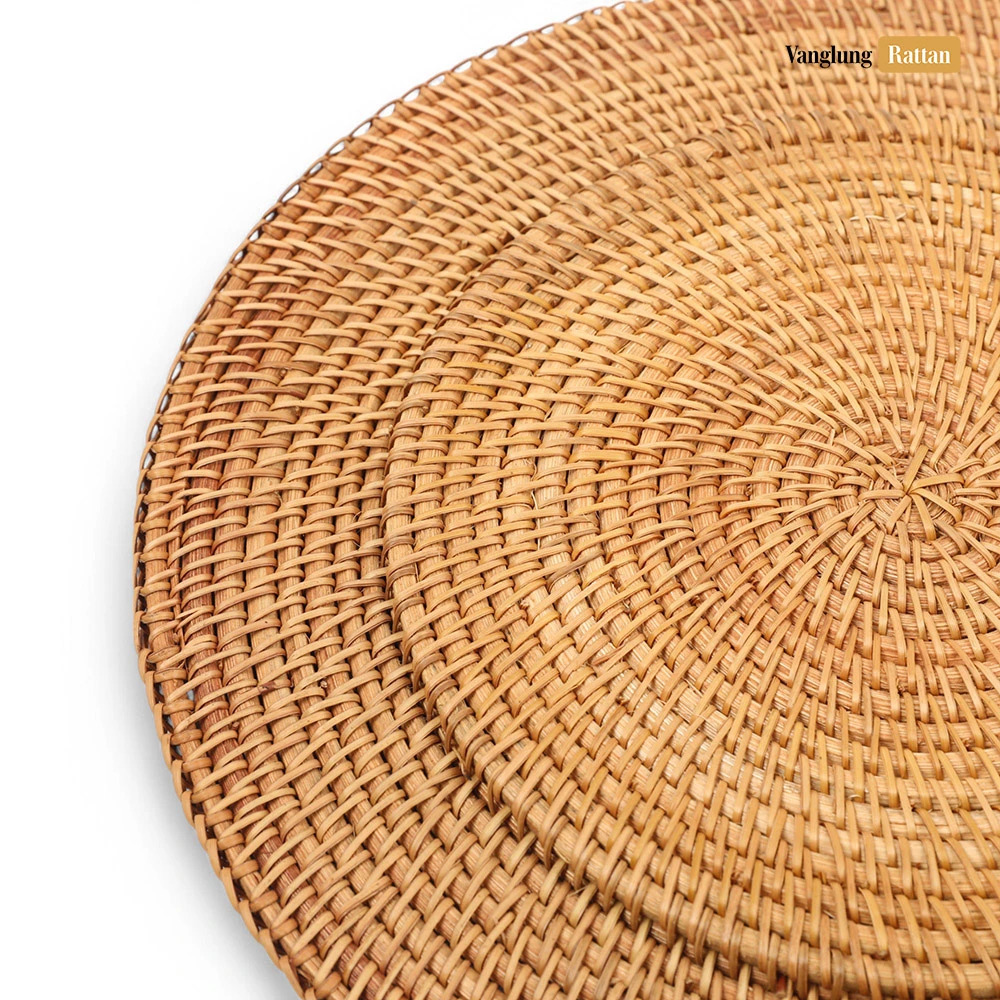 Rattan Export Braun Handarbeit Naturfaser Rattan Dekor-Unterteller - REX-UP011002