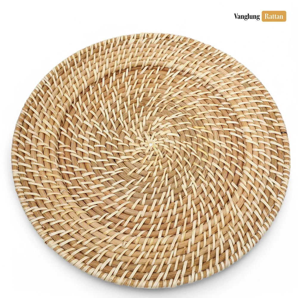 Rattan Export Natural tejido a mano ratán completo bajoplato decorativo - REX-UP021044
