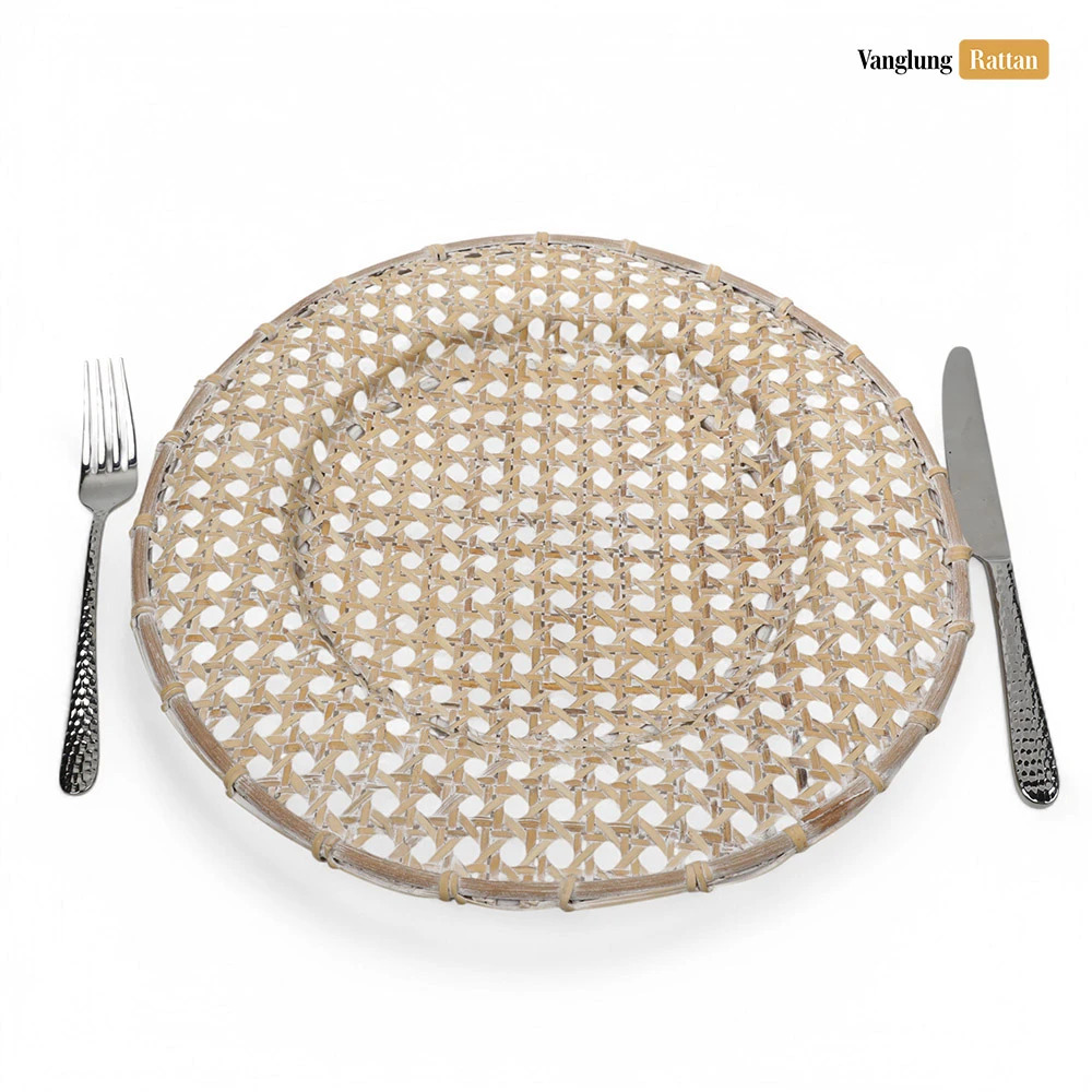 Rattan Export Neu Design Rattangeflecht Vollrattan Dekor-Unterteller - REX-UP021003