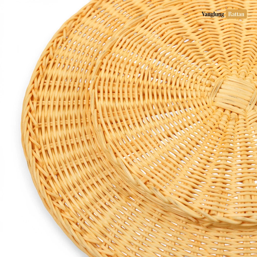 Rattan Export Honey Brown High Quality Round Core Rattan Charger Underplate - REX-UP032001