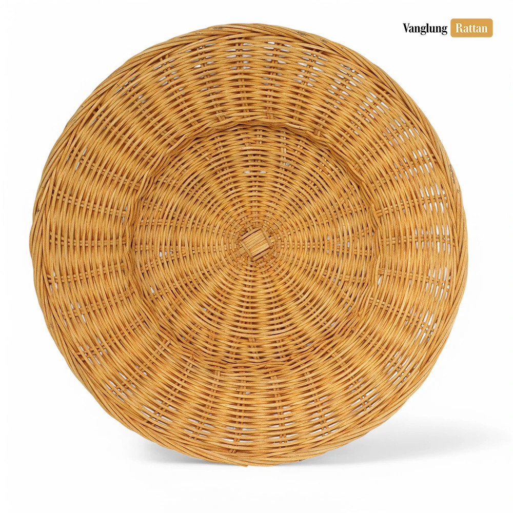 Rattan Export Brown Durable Round Shape Core Rattan Charger Underplate - REX-UP033011
