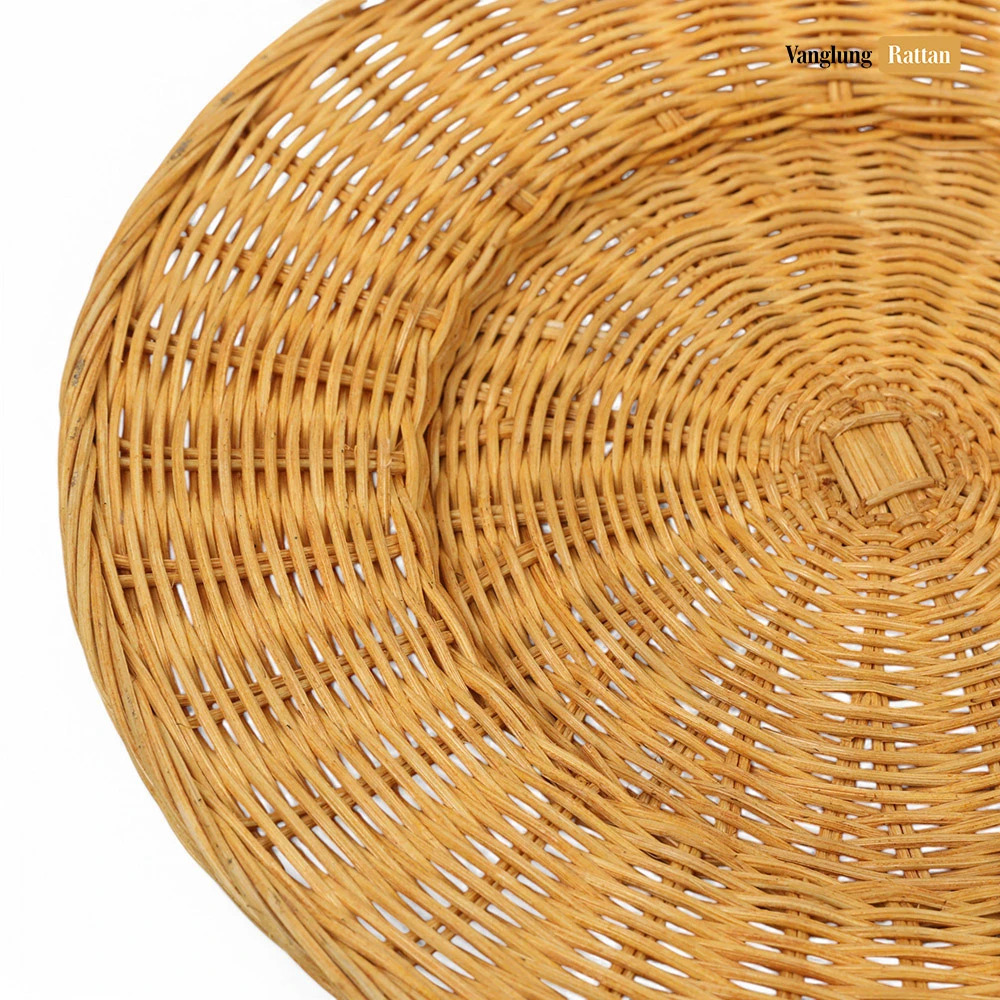 Rattan Export Brown Durable Round Shape Core Rattan Charger Underplate - REX-UP033011