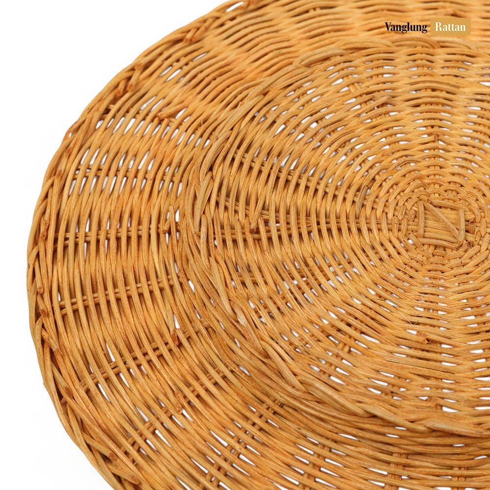 Rattan Export Brown Durable Round Shape Core Rattan Charger Underplate - REX-UP033011