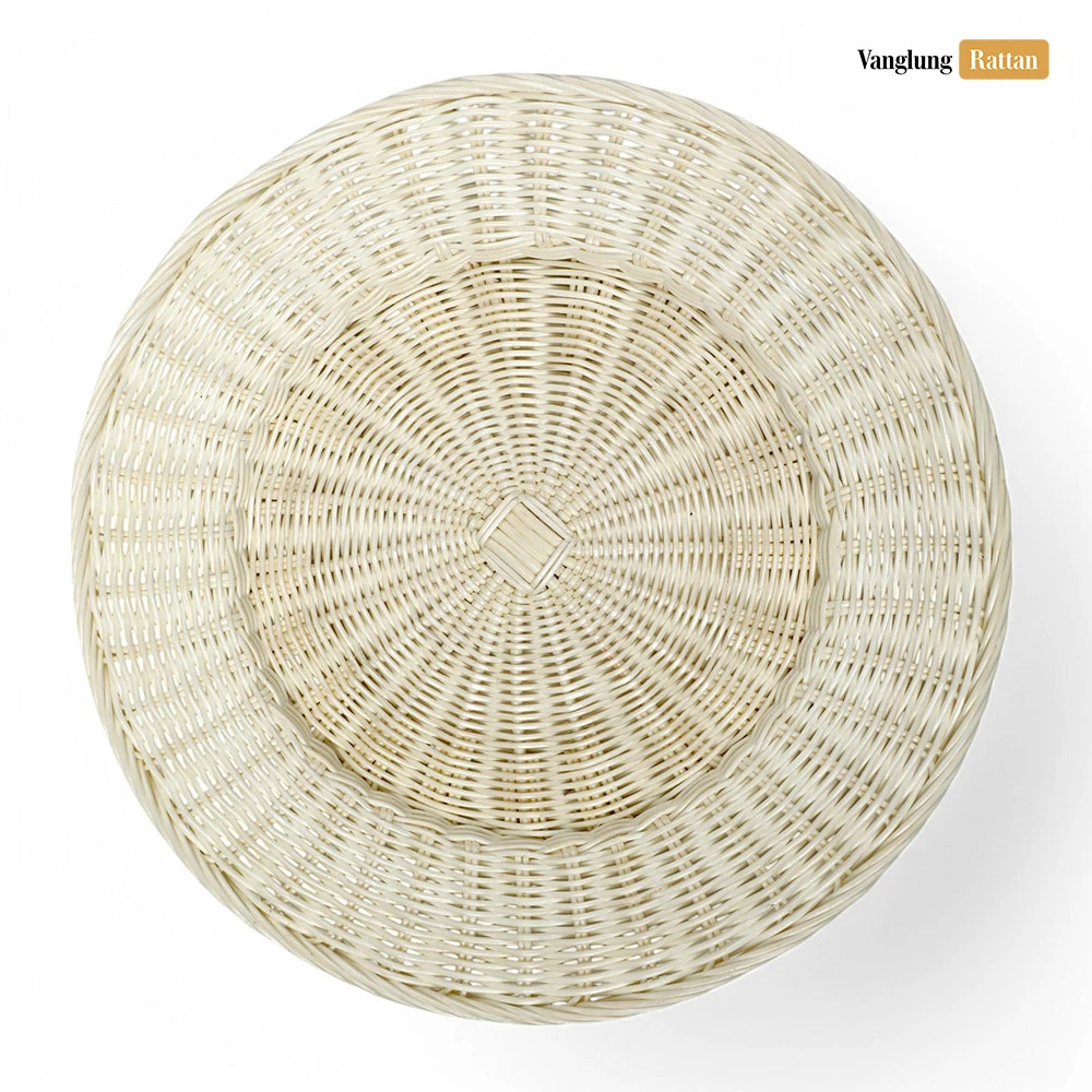 Rattan Export Natural White High Quality Round Shape Core Rattan Charger Underplate - REX-UP032002