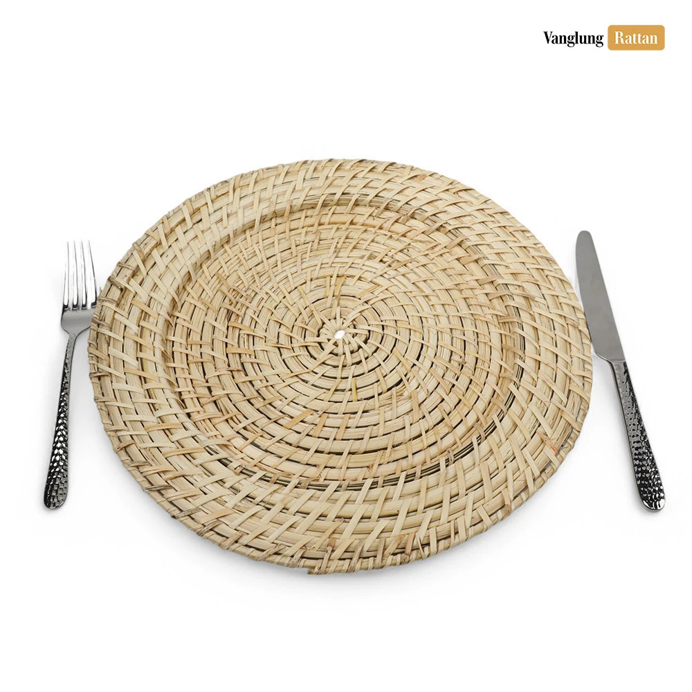 Rattan Export Natural Handicraft Bamboo Rattan Charger Underplate - REX-UP051102