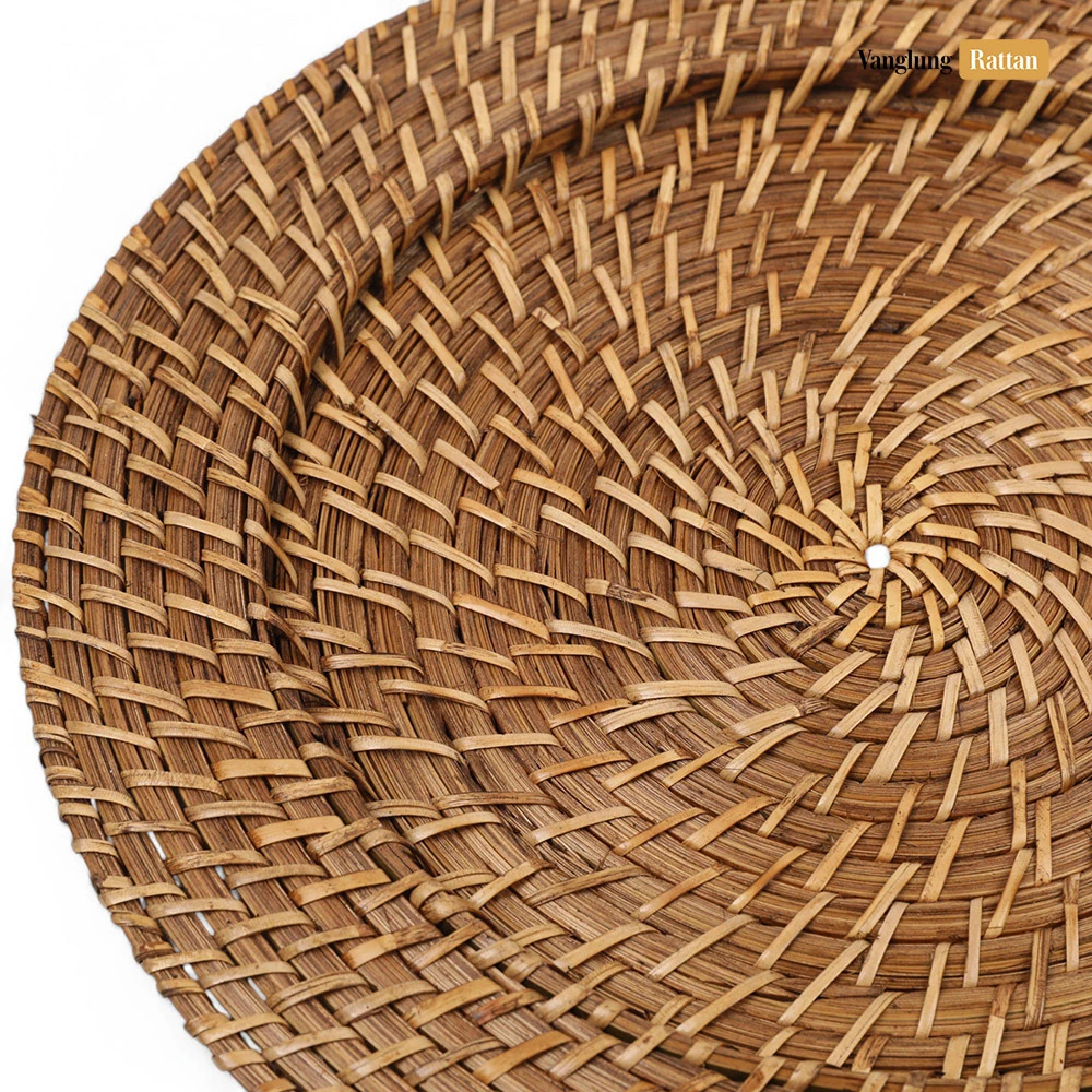 Rattan Export Brown Bamboo Rattan Charger Underplate - REX-UP051092