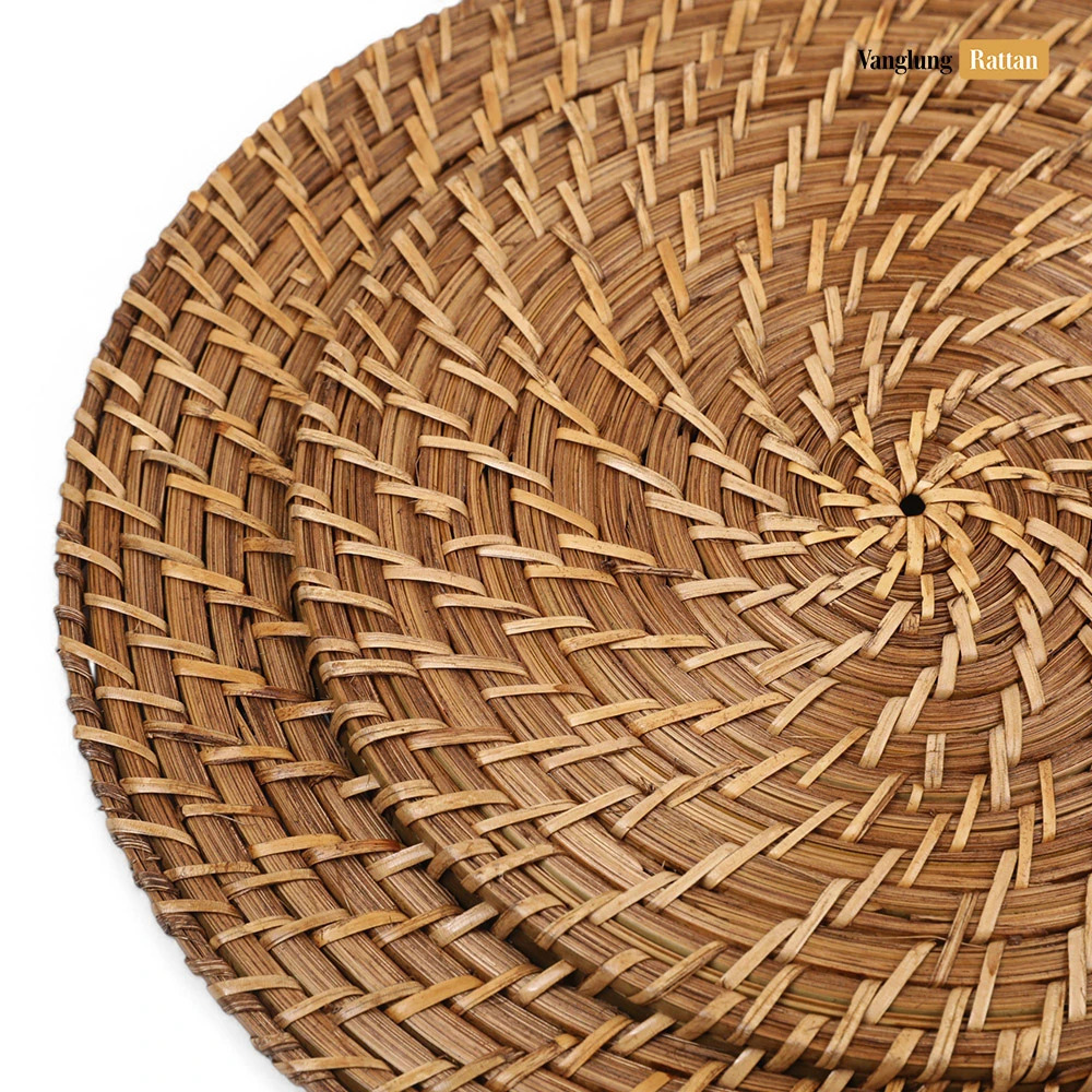 Rattan Export Brown Bamboo Rattan Charger Underplate - REX-UP051092