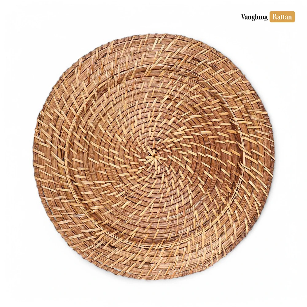 Rattan Export Handicraft Bamboo Rattan Charger Underplate - REX-UP051062