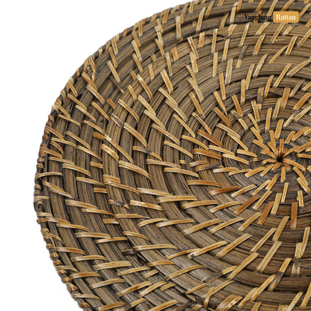 Rattan Export Round Handicraft Bamboo Rattan Charger Underplate - REX-UP051042