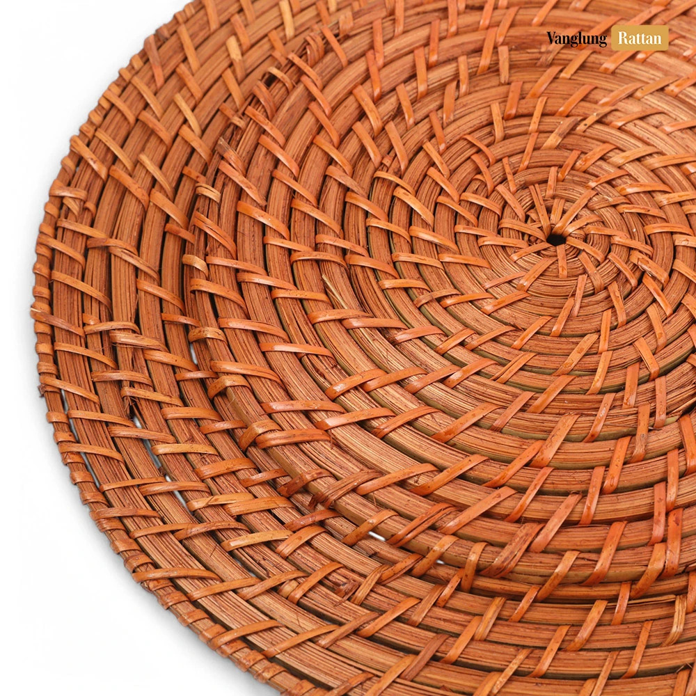 Rattan Export Round Handicraft Bamboo Rattan Charger Underplate - REX-UP051032