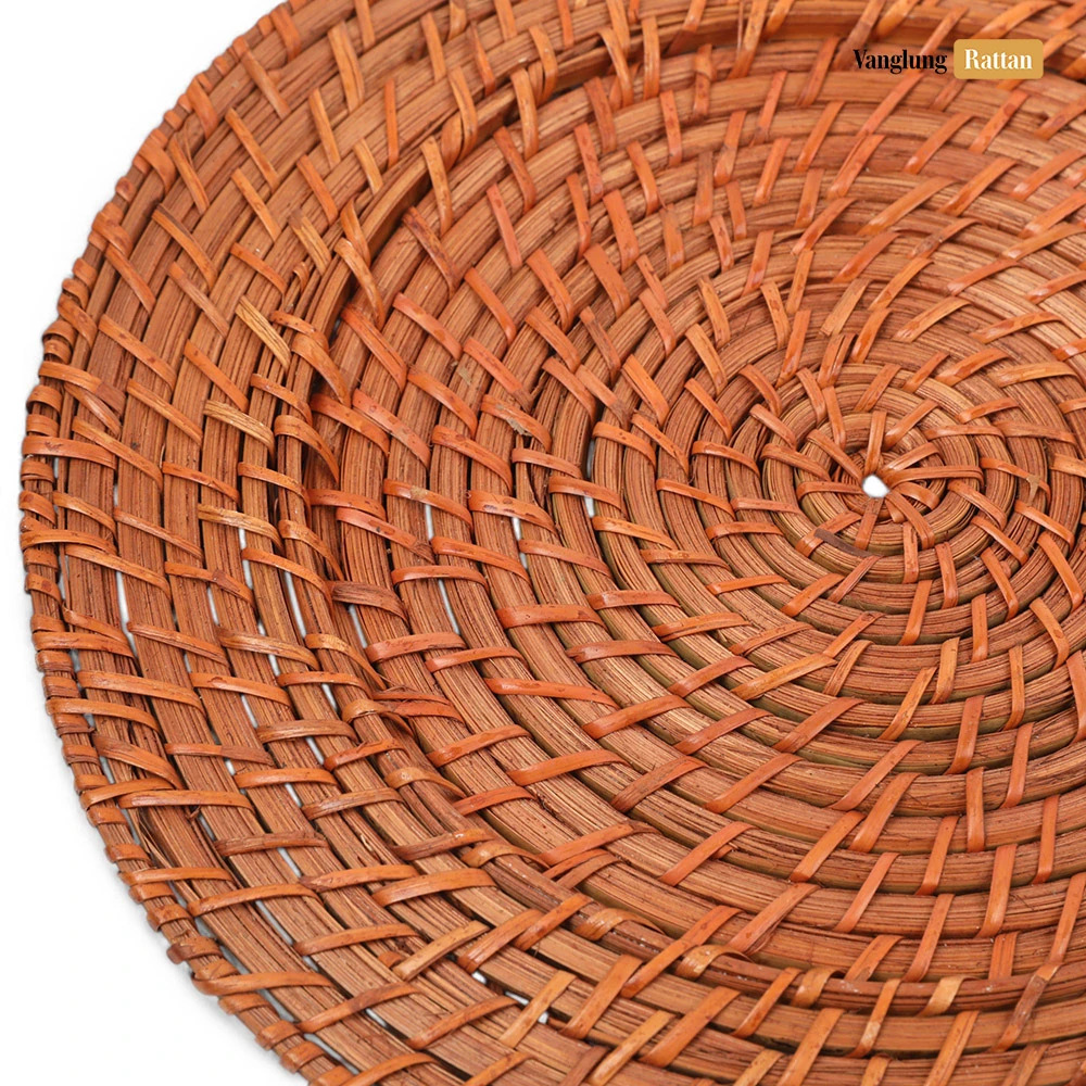 Rattan Export Round Handicraft Bamboo Rattan Charger Underplate - REX-UP051032