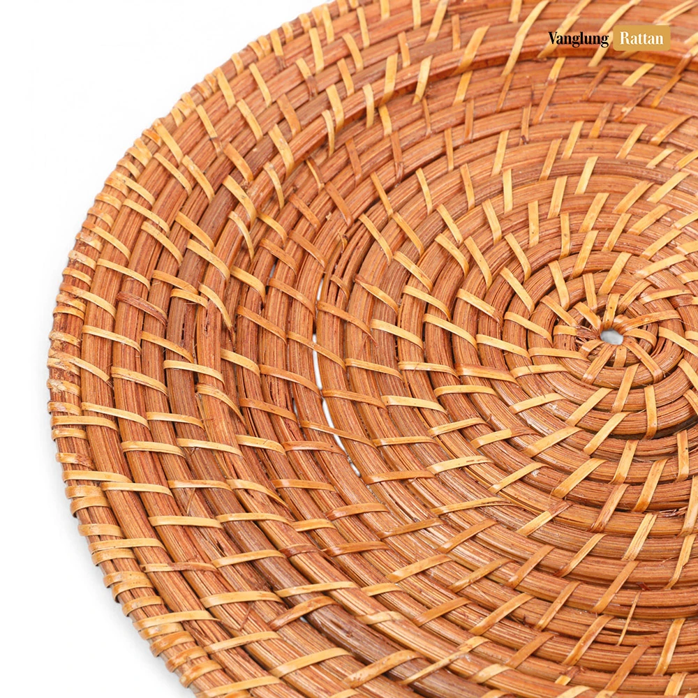 Rattan Export High Quality Round Bamboo Rattan Charger Underplate - REX-UP051022