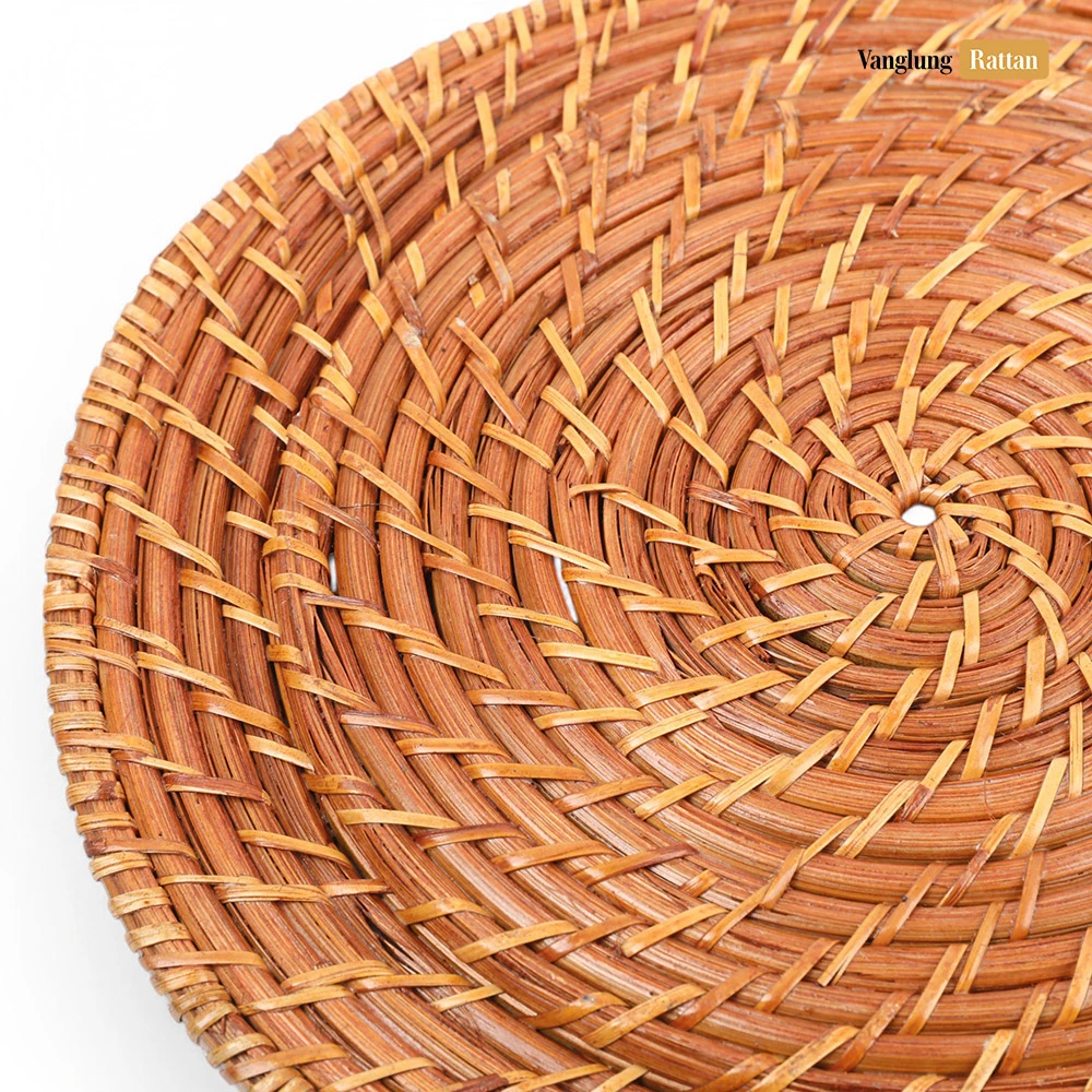 Rattan Export High Quality Round Bamboo Rattan Charger Underplate - REX-UP051022