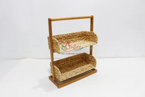 Rattan Export Water Hyacinth Woven Storage Caddy for Home Organization - REX-HG0229A-1NA